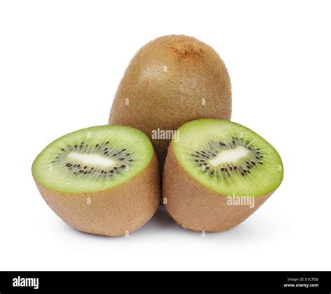 Fresh Ripe Kiwi Fruits Isolated On White Background Stock Photo Alamy