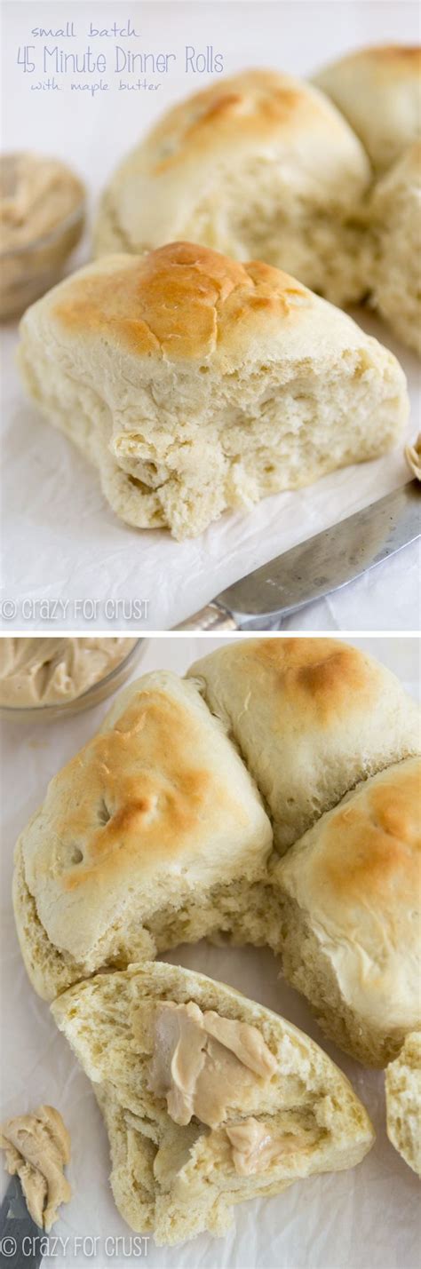 Small Batch Dinner Rolls 45 Minute Recipe Dinner Rolls Recipes Homemade Bread