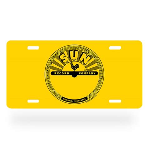 Sun Records Logo License Plate Sun Records