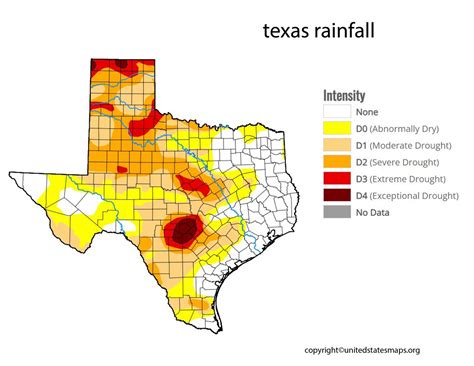 Texas Rainfall Map | Rainfall Map of Texas