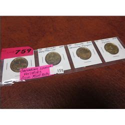 4 x CDN Loonie Varieties from Mint rolls 1992-2012