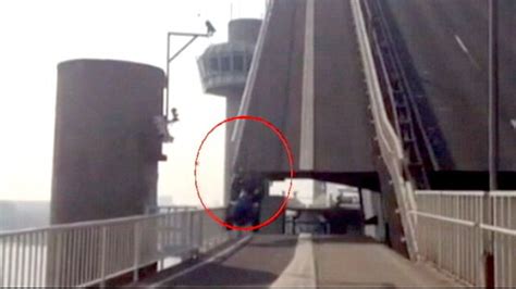 Video Drawbridge Sends Vehicle Flying Abc News