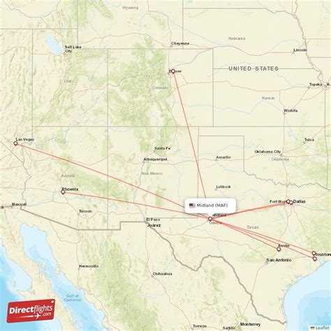 Direct Flights From Midland 8 Destinations MAF USA Directflights