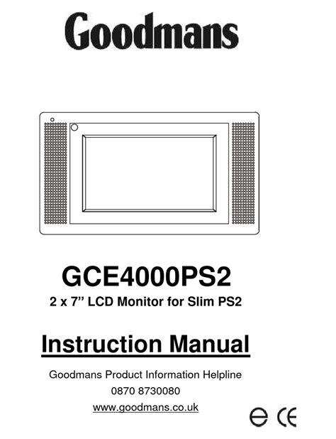 Goodmans Gce4000ps2 Instruction Manual Pdf Download Manualslib