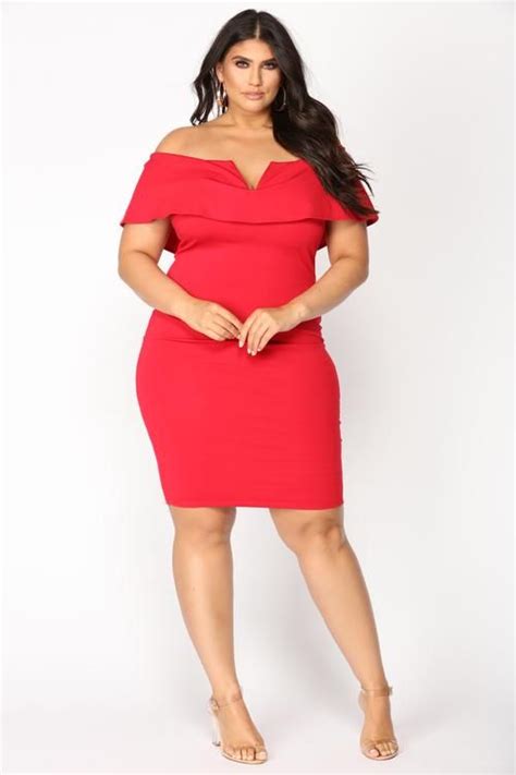 Plus Size Curvy Girl Fashion Red Fashion Womens Fashion Dresses