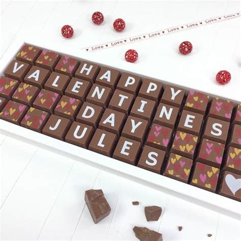 Valentine's Day Box Of Personalised Chocolates By Cocoapod Chocolates ...