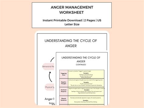 Cycle Of Anger Worksheet Anger Management Worksheet Anger Cycle Therapy