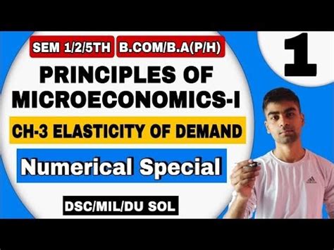 Numerical CH 3 Elasticity Of Demand PRINCIPLES OF MICROECONOMICS I B