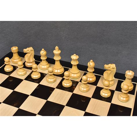 1972 Championship Fischer Spassky Chess Pieces Set Double Weighted Box Wood Chess Pieces