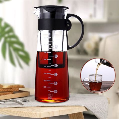 Cold Brew Iced Coffee Maker Airtight Seal Tea Heat Resistant Pot Kettle