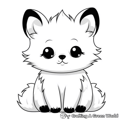 Arctic Fox Coloring Pages Free Printable