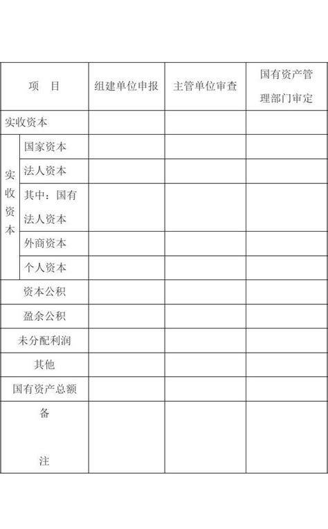 国有资产产权登记表word文档在线阅读与下载免费文档