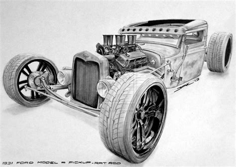 Hot Rod Drawing At PaintingValley Explore Collection Of Hot Rod