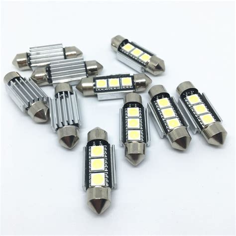 1 adet araba iç ışık 36mm 39mm 41mm SMD 5050 LED beyaz oto ampul iç