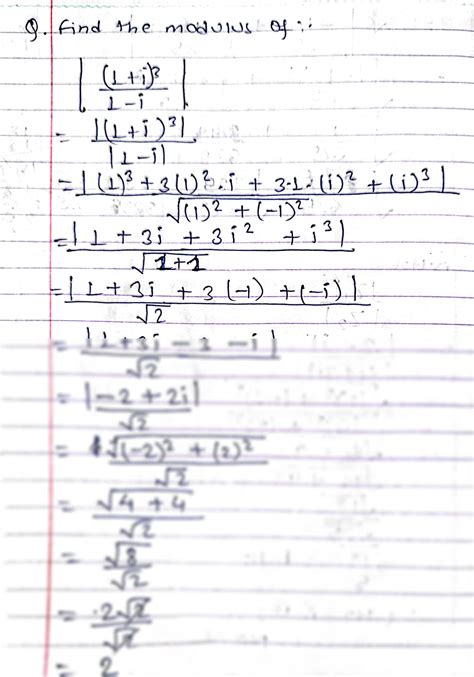 Solution How To Calculate Modulus Of A Complex Number In A Easier Way