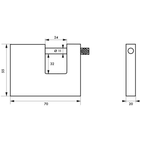 Cadenas Rectangulaire Cl Monobloc Acier Nickel Land Fth