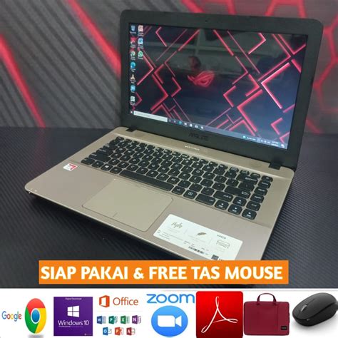 Jual Laptop Asus X441b Amd A4 Ram 4gb Hdd 1 Tb Vga Amd Radeon R3 Win 10 Shopee Indonesia