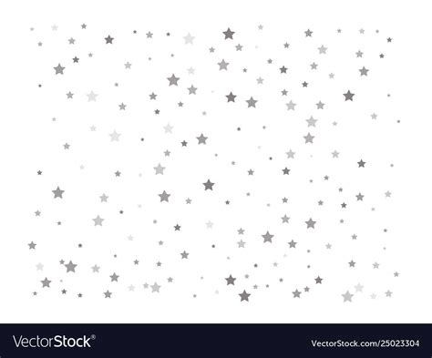 Random Falling Silver Stars Royalty Free Vector Image