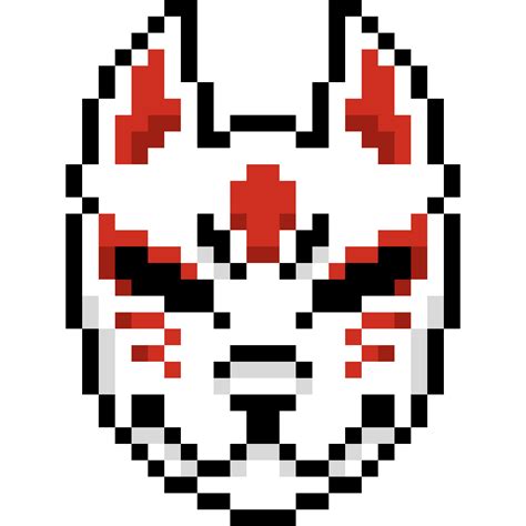 Pixilart Kitsune Japanese Pixel Mask By Heilsena