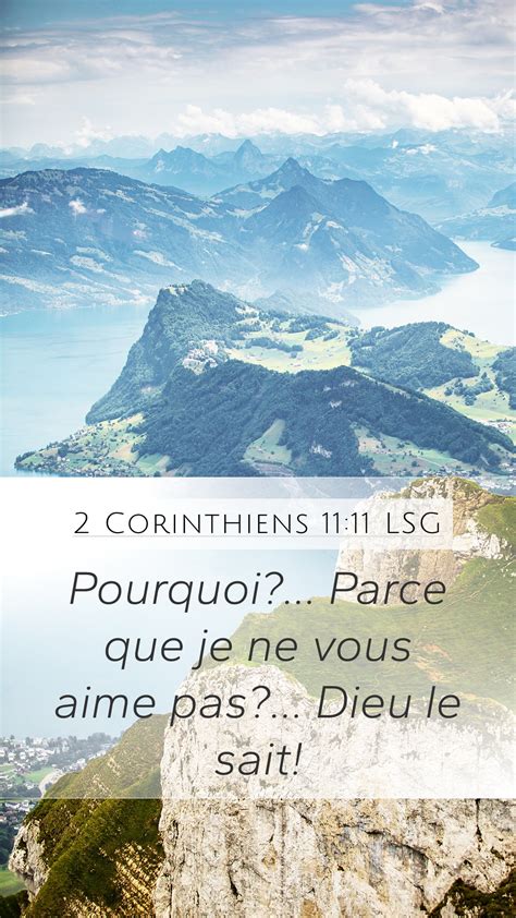 2 Corinthiens 11 11 LSG Mobile Phone Wallpaper Pourquoi Parce Que