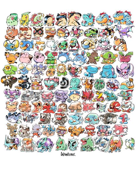 Gen 2 Pokemon Poster Dalton Doodles Online Shop