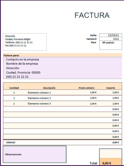 Ejemplo De Factura Simplificada En Word Modelos De Facturas Hot Sex