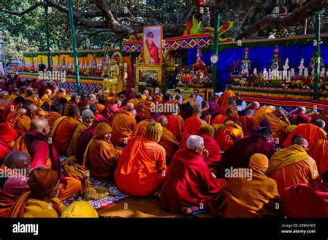 India Bihar Bodhgaya Unesco World Heriatge The Mahabodhi Temple