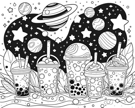 Boba Tea Coloring Pages Delightful Coloring Sheets