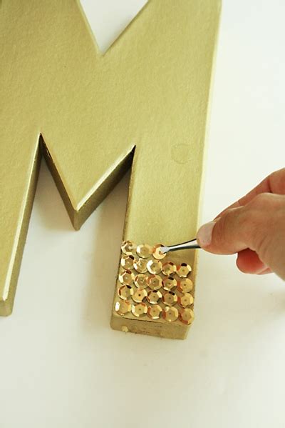 Sequin Monogram Letter Tutorial She Darleen