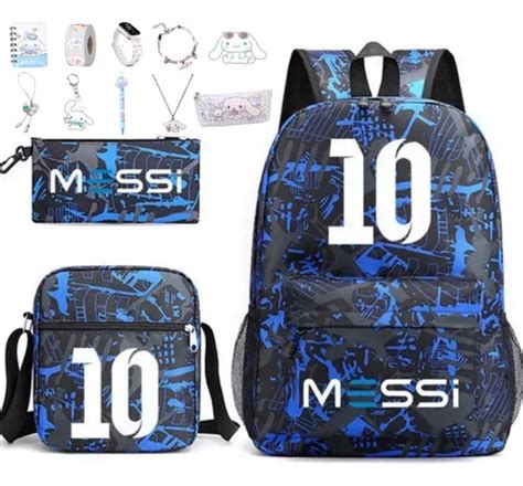 2023 Lionel Messi 10 Mochila Set De 3 Unisex Bolsa For Lápi Cuotas