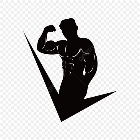 Muscle Man Silhouette Vector Png Muscle Man Logo Muscle Man Logo