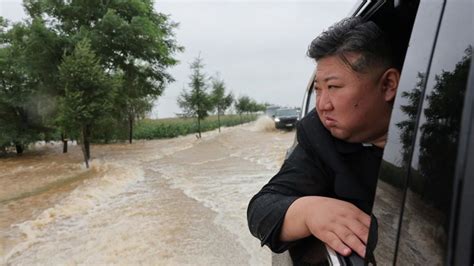 North Koreas Kim ‘inspects Flood Response As Thousands Evacuated From