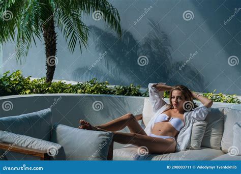 Beautiful Woman With Body In Summer Resort Sensual Woman In Bikini