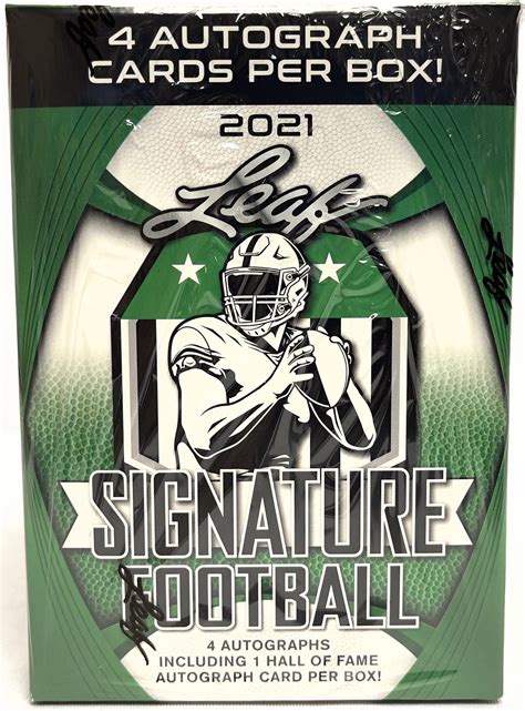 2021 Leaf Signature Football Blaster Box DA Card World