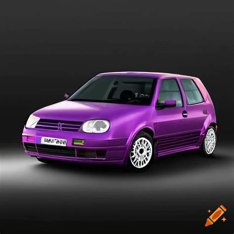 Volkswagen Golf Mk4 In Rally Style With Purple Body Color For Camping Trips On Craiyon