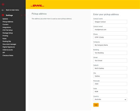 Setup Dhl Express Dhl Express Commerce Support