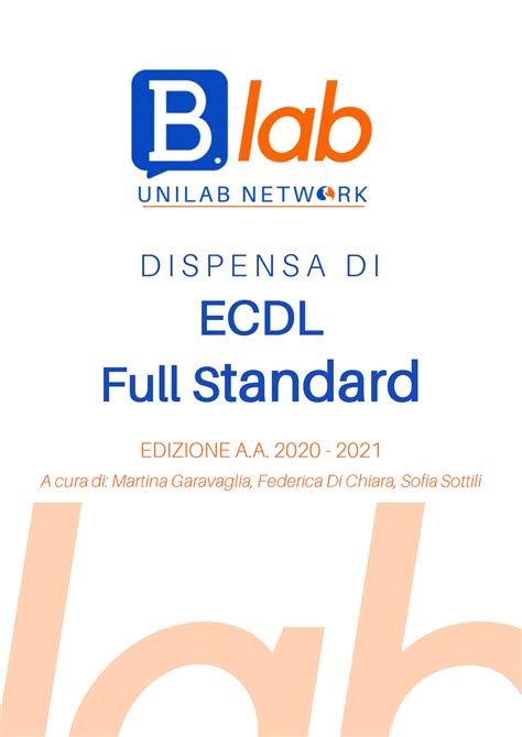 Dispensa Ecdl Ecdl Dipensa D I S P E N S A D I Ecdl Full Standard