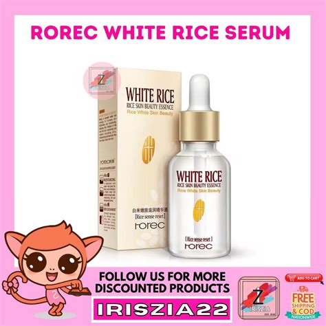 Authentic Rorec White Rice Serum Reduces Wrinkles Dark Spots Shopee