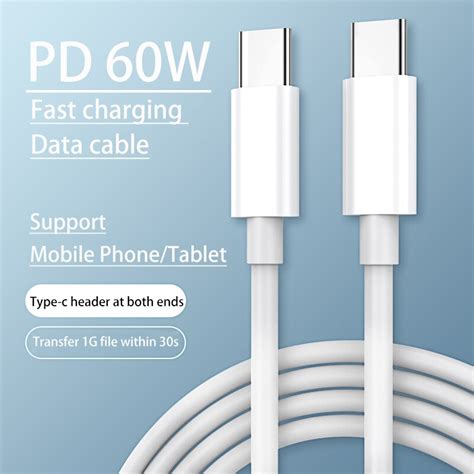 Cable De Carga R Pida Pd Tipo C A Tipo C W Cable Usb C A Usb C Para