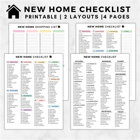 New Home Essentials Checklist New Home Checklist Printable First Home