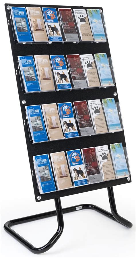 Tiered Literature Display Stand Made Of Acrylic And Metal