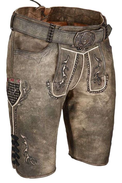 Kurze Herren Lederhose Tundra Schwarz Kurze Lederhosen Trachten