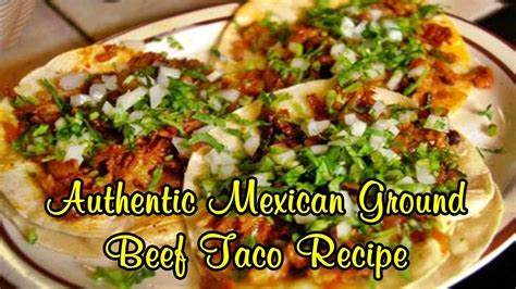 Traditional Mexican Ground Beef Taco Recipe Deporecipe Co