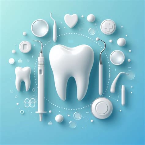 Premium Photo Vector Dentist Medical Background With D Tooth Design