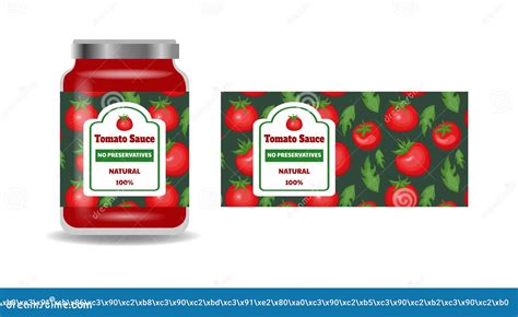 Tomato Sauce Jar Italian Chilli Can Packaging Label Template Hot