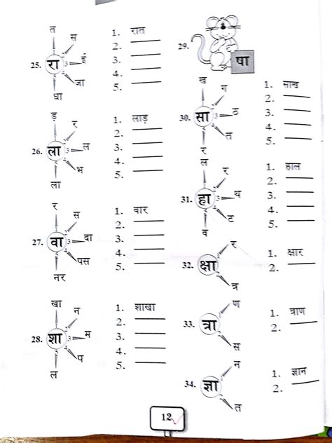 Hindi Matra Worksheet