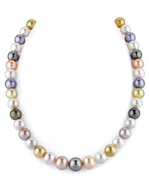 9 11mm Tahitian Freshwater Multicolor Pearl Necklace AAA Quality