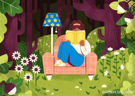 Finding Places to Read — Robin Sheldon Illustration