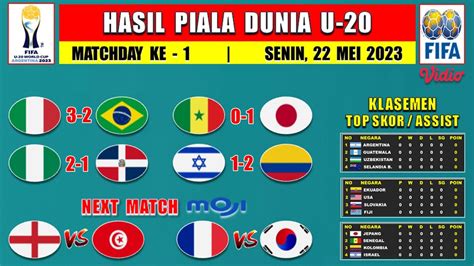 Hasil Piala Dunia U20 Tadi Malam ITALIA Vs BRAZIL SENEGAL Vs JEPANG