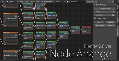 Blender Addon Node Arrange [blender2 8ver]